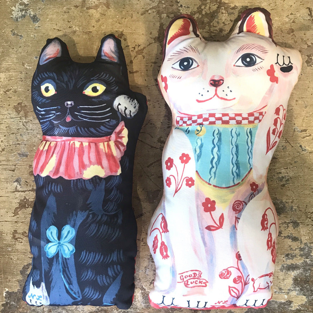 Lucky Cat Pillow Designed By Nathalie L'ete – Nest of San Francisco