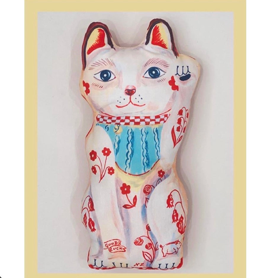 Lucky Cat Pillow Designed By Nathalie L'ete – Nest of San Francisco